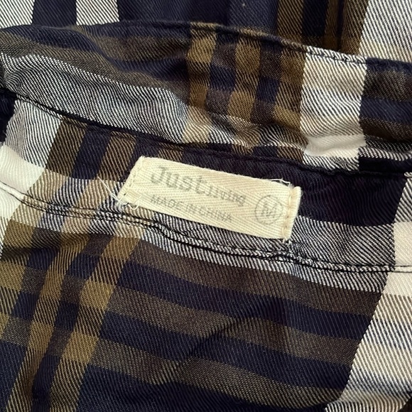 NWOT just living plaid button down - Picture 2 of 5
